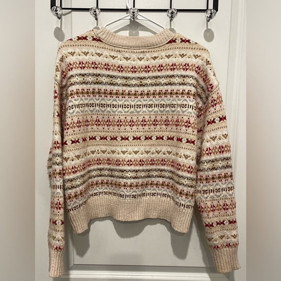 American Eagle Fairisle Snowdrift Sweather Crew Neck Sweater in XS- preowned - Picture 4 of 7